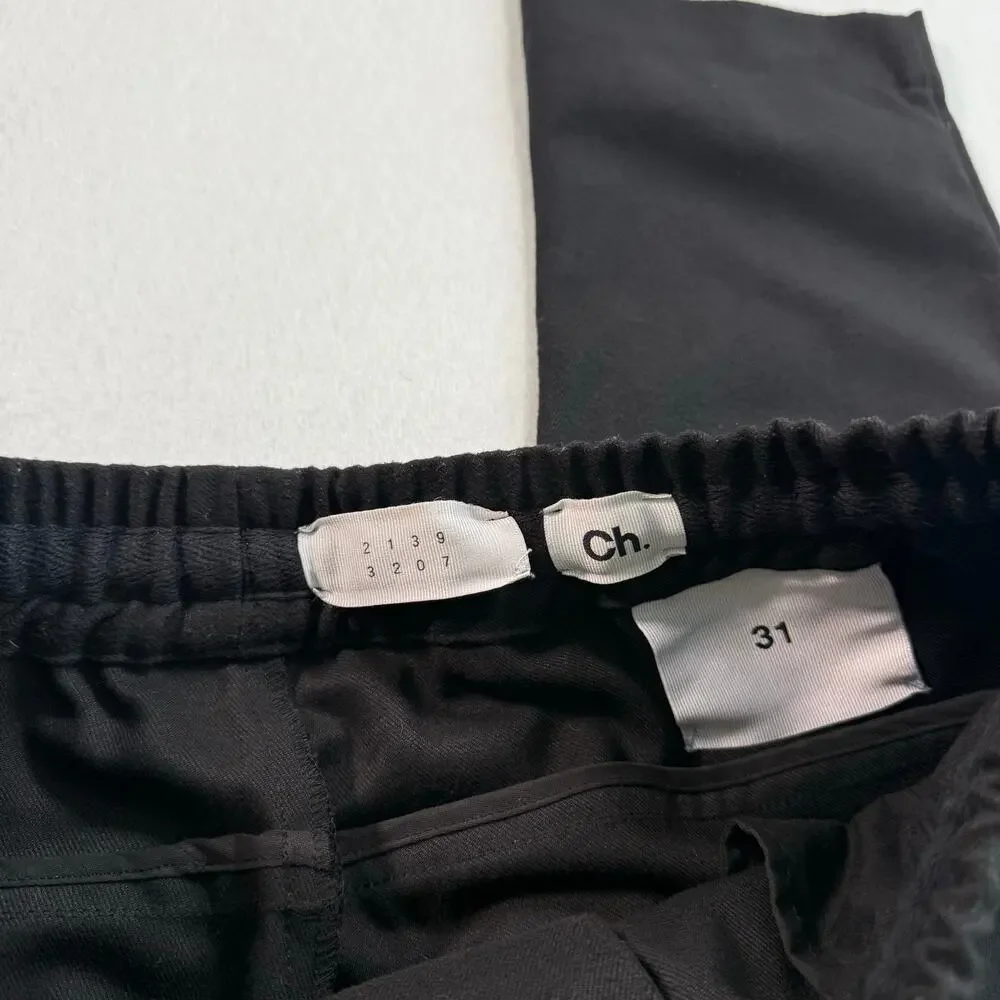 Chapter Ch. Mens Black Technical Knit Drawstring Pants Pants Size 31Straight Leg